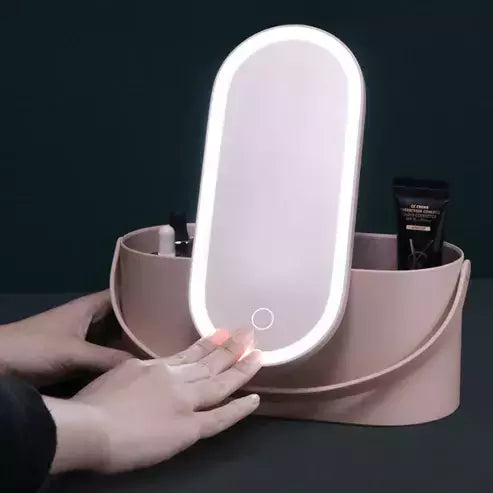 BeautyGlow - Makeup Organizer with LED Mirror 